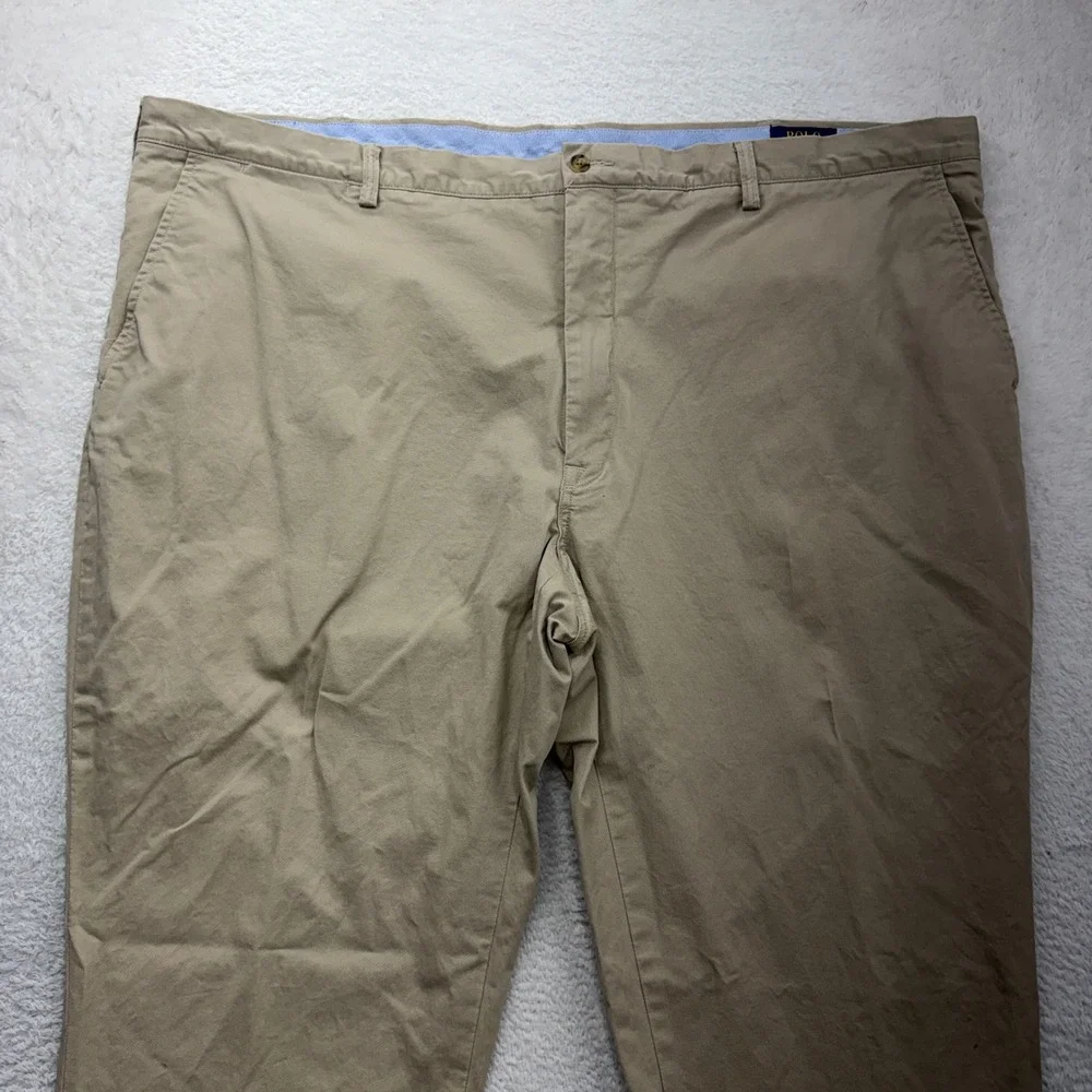 Polo Ralph Lauren Mens 50x32 Stretch Classic Fit Chino Pants Tan Khaki Twill